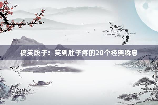 搞笑段子：笑到肚子疼的20个经典瞬息